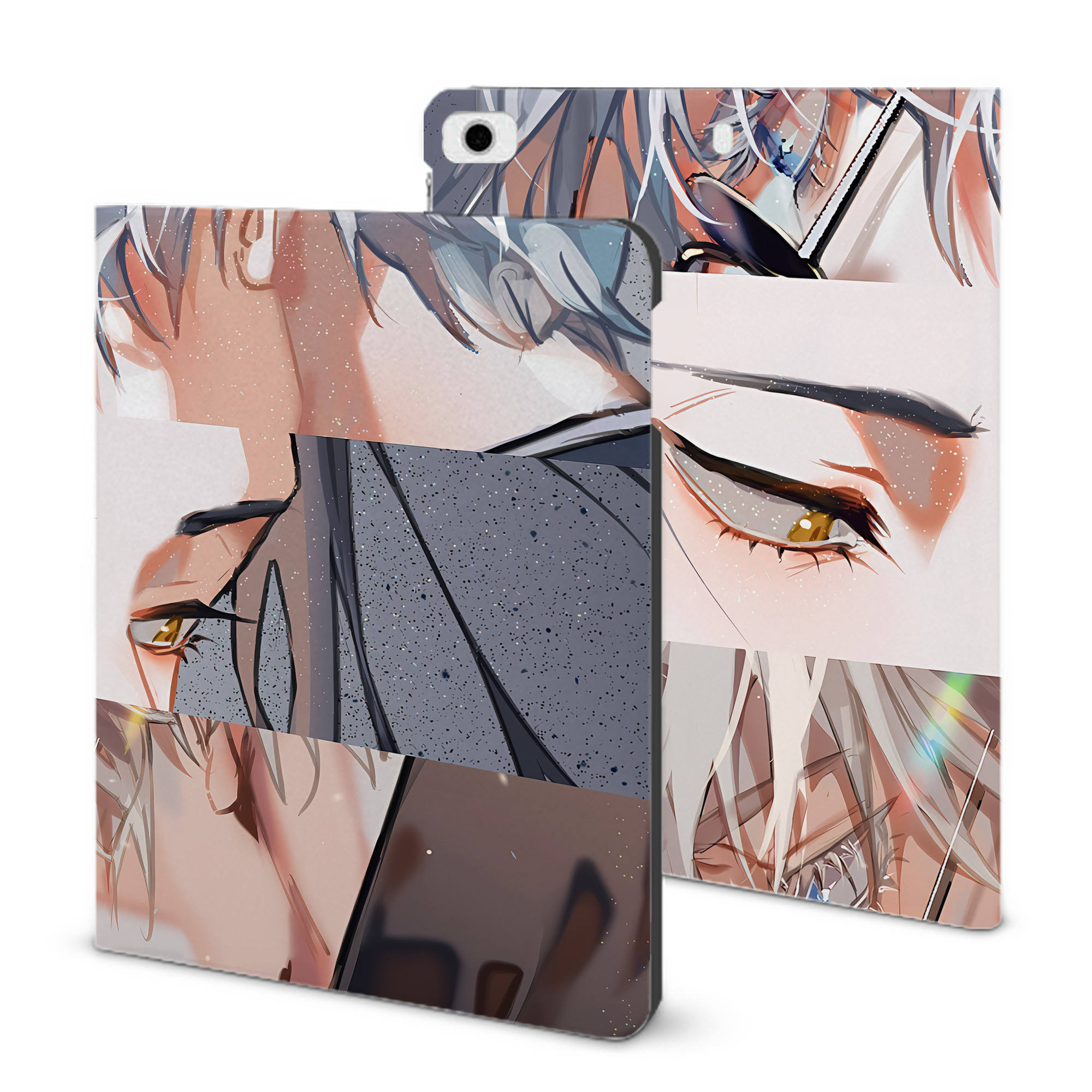 （画像用） 呪術廻戦 Jujutsu Kaisen IPad ケース ブック型 PUレザー TPU 耐衝撃 軽量 薄型 ペン収納なし 全面保護 IPad 各モデル対応